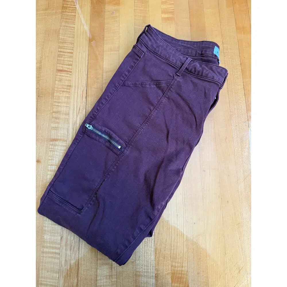 Pistola Burgundy Slim Ankle Pants with zippered pockets 32 Preloved - Picture 2 of 5